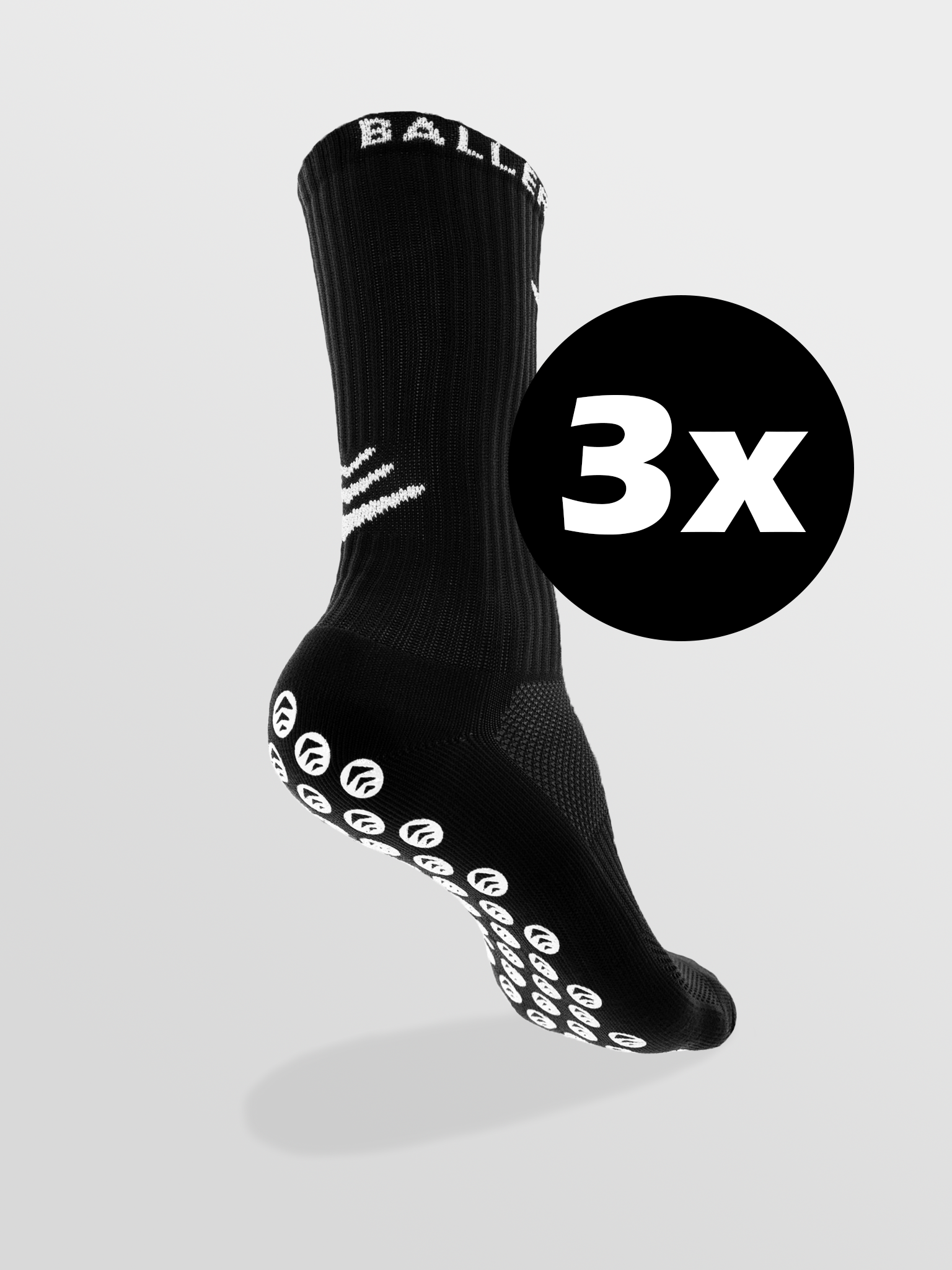 Black Essentials 3er Pack - Ballersocks