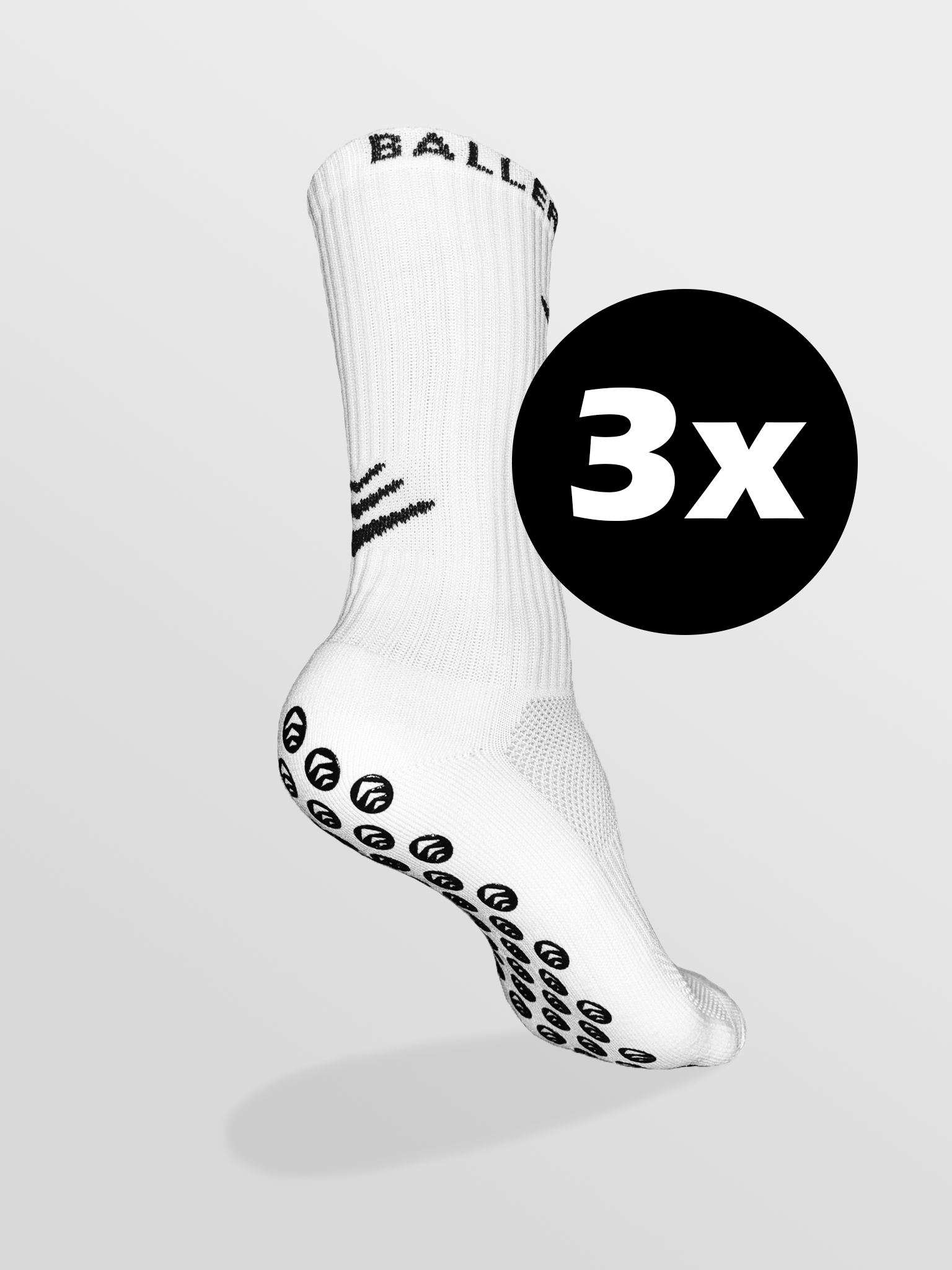 White Essentials 3er Pack - Ballersocks