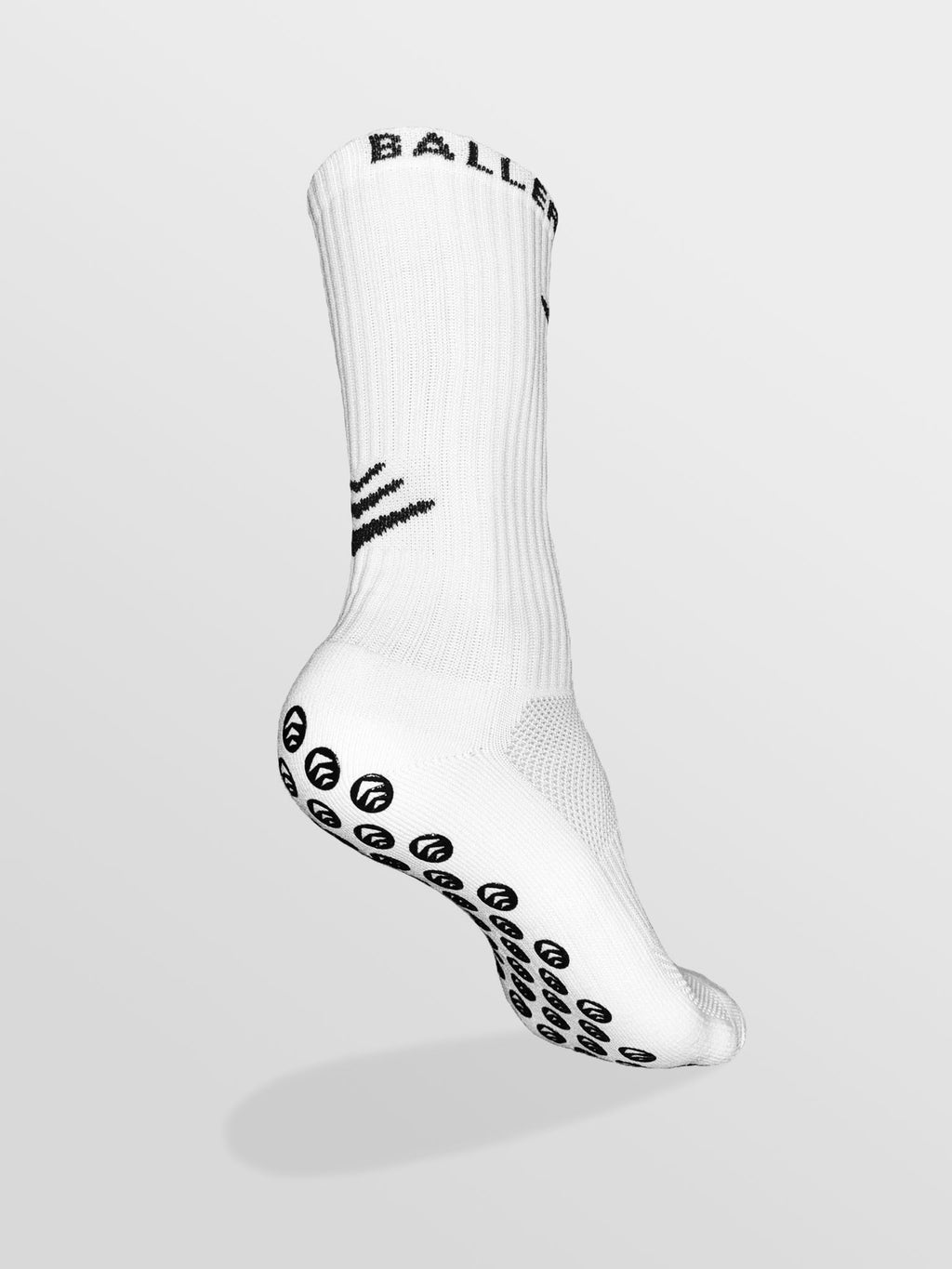 Ballersocks – White Performance Grip Sock