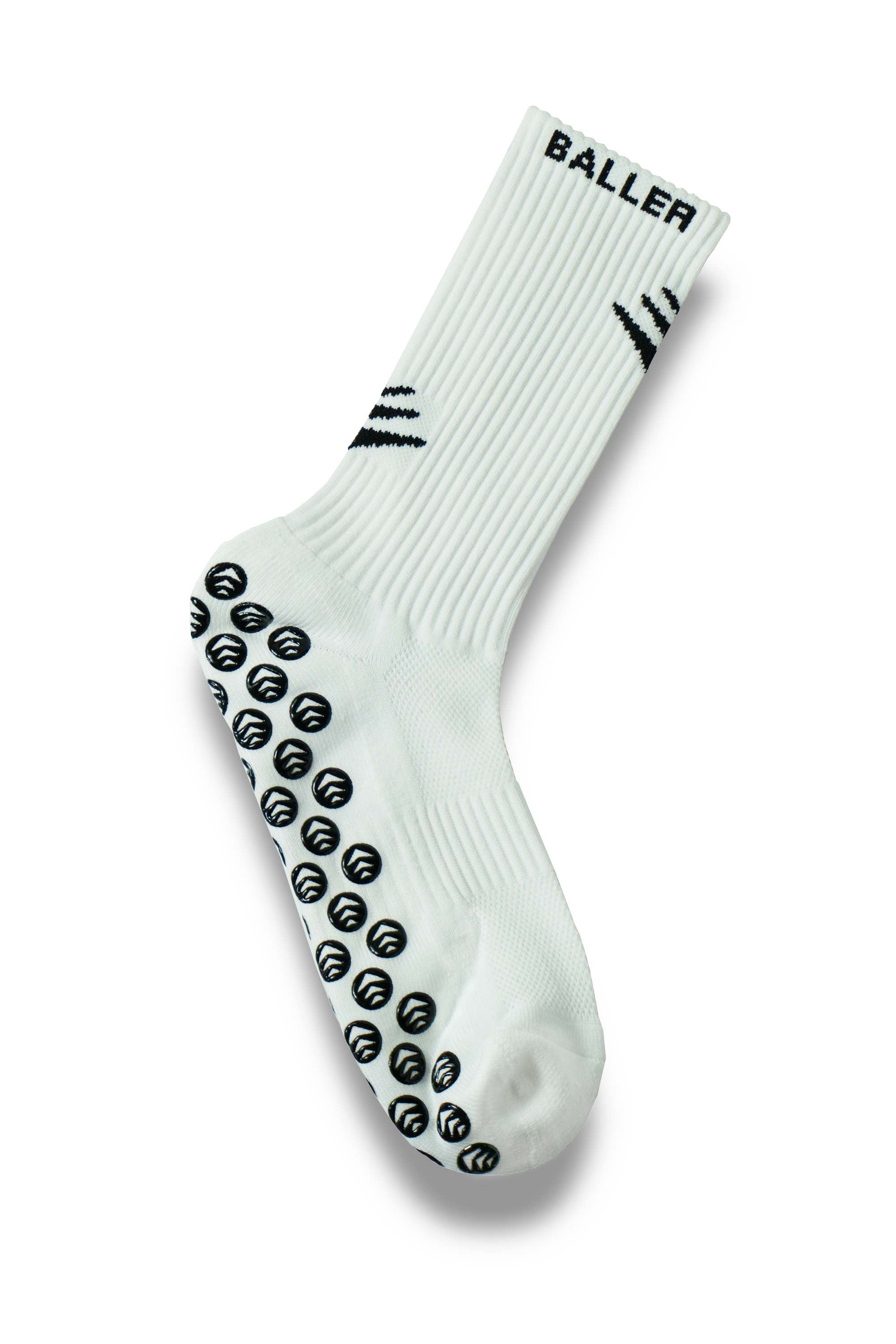 Ballersocks – White Performance Grip Sock