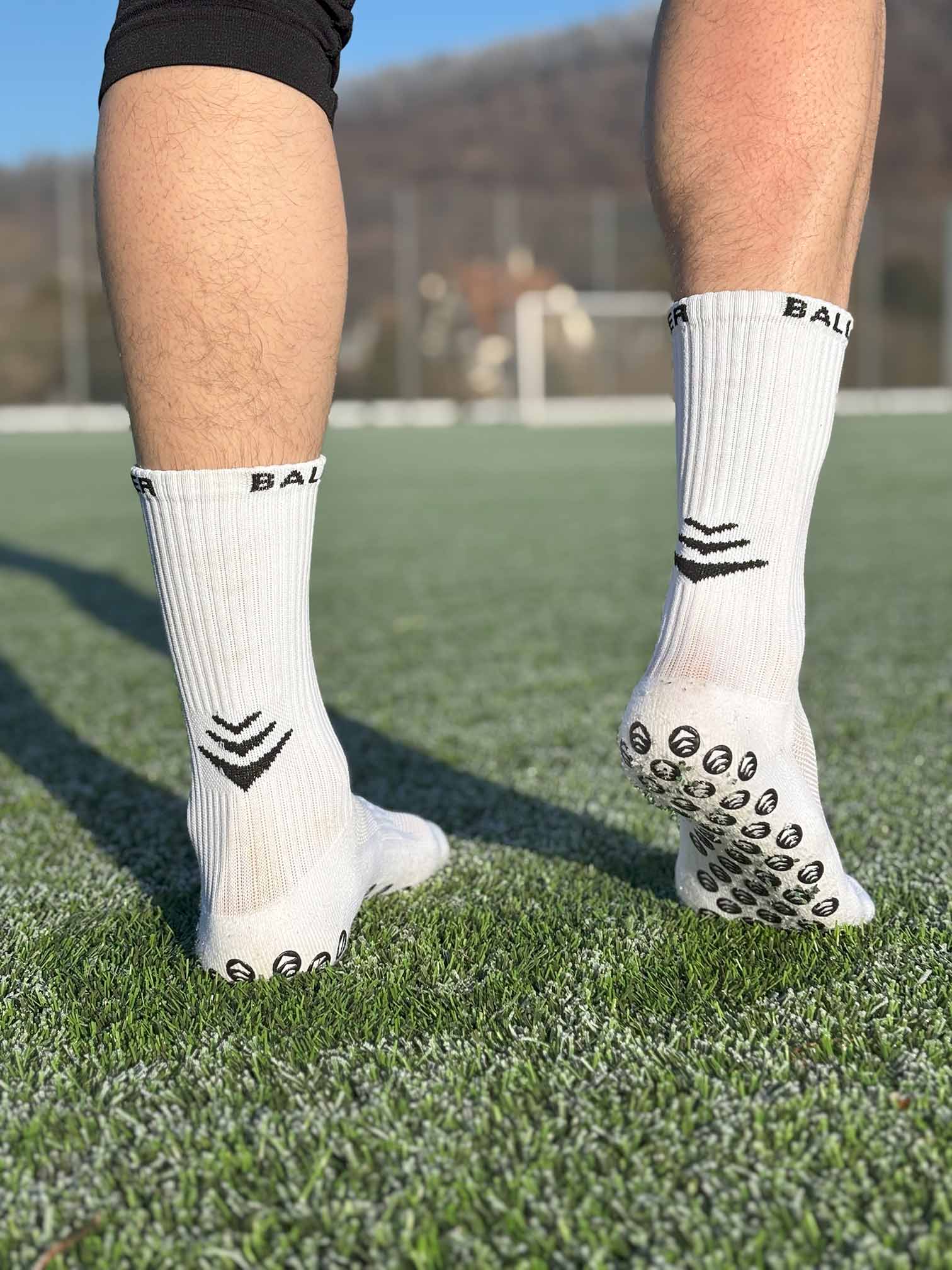 Ballersocks – White Performance Grip Sock